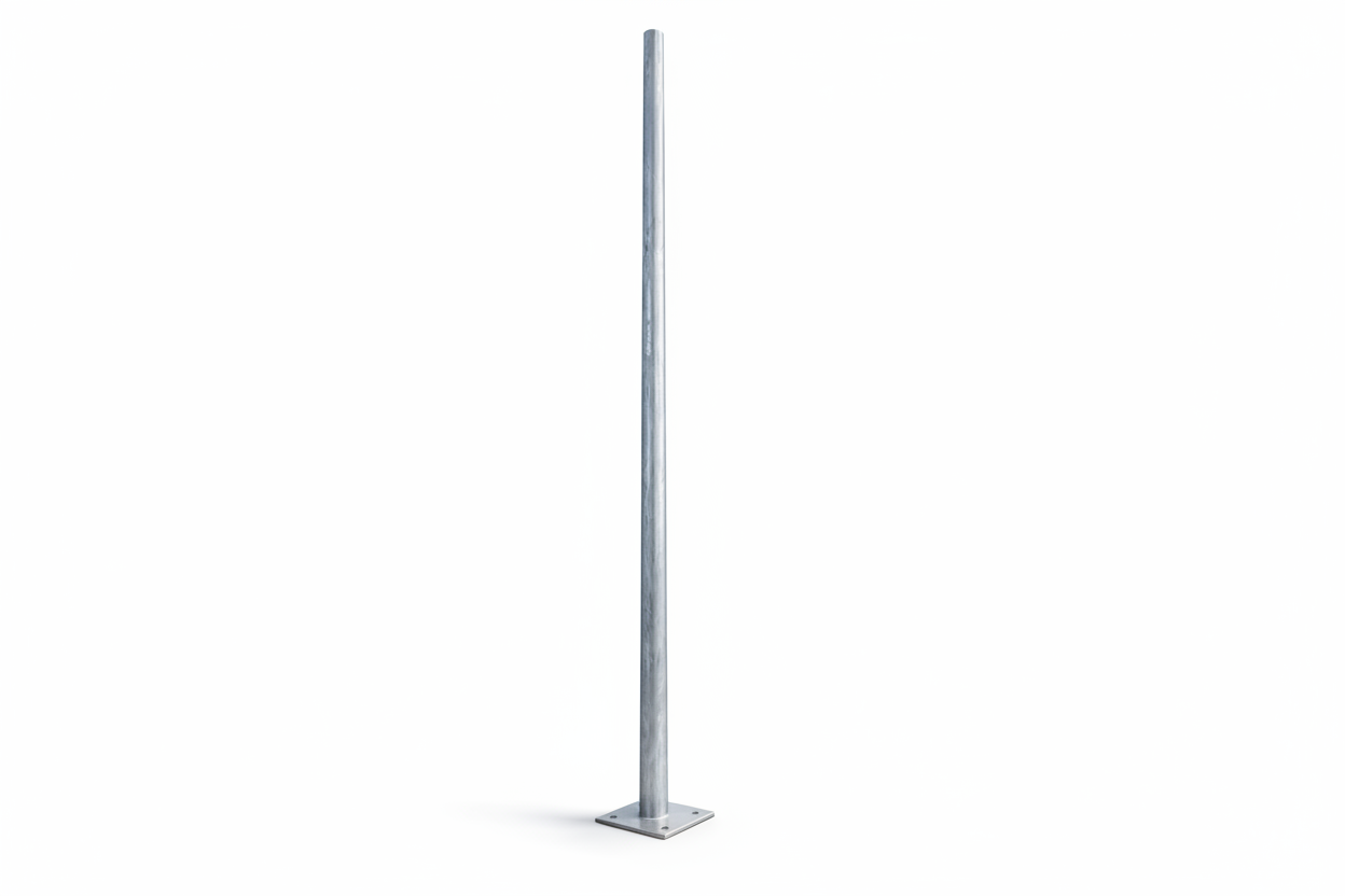Poste cónico circular Galvanizado de 4 a 9 M C/ Percha